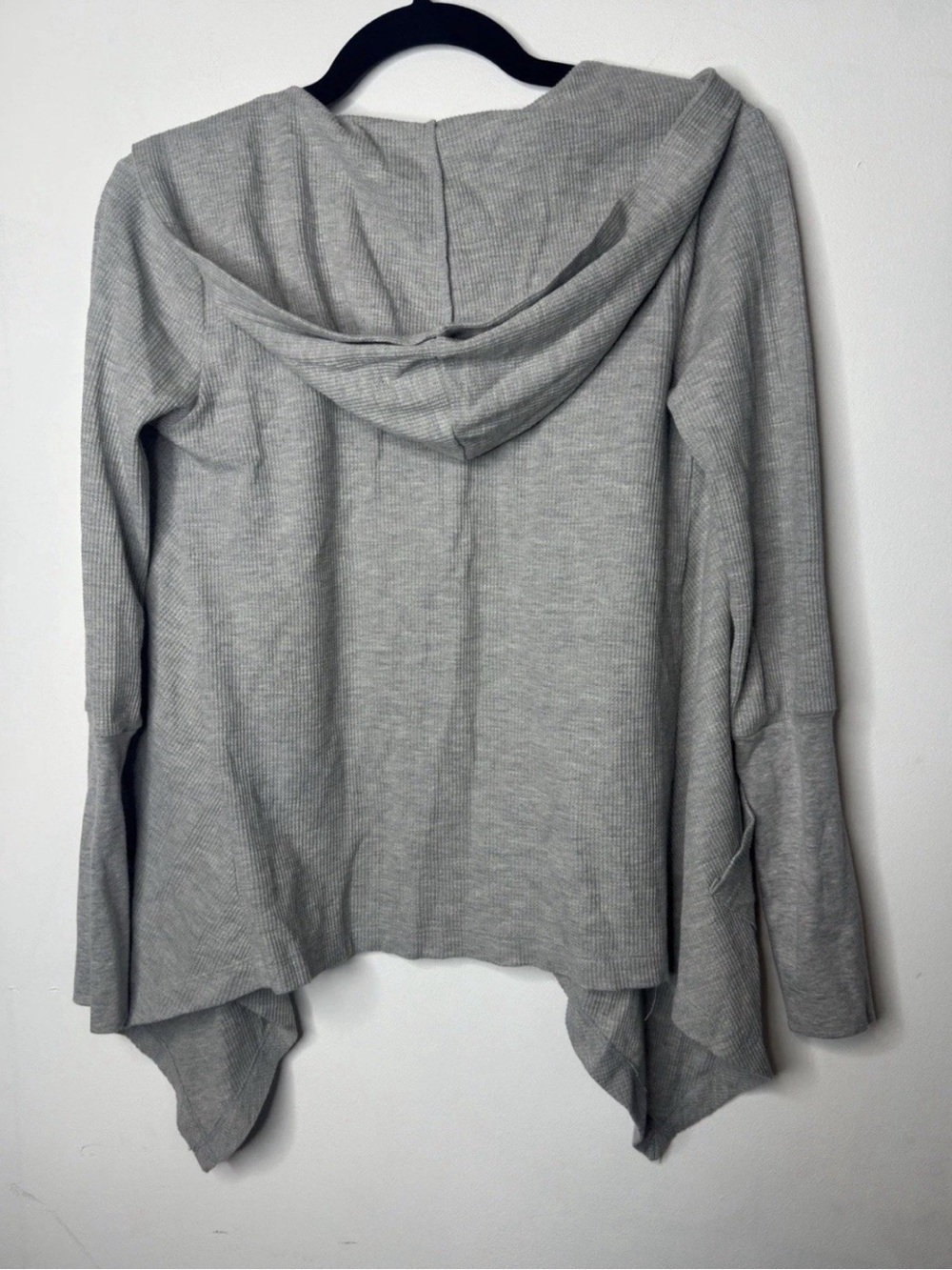 Bongo Women’s Size Small Athletic Hooded Cardigan Waffle Knit Sweater Hoodie - Picture 2 of 4